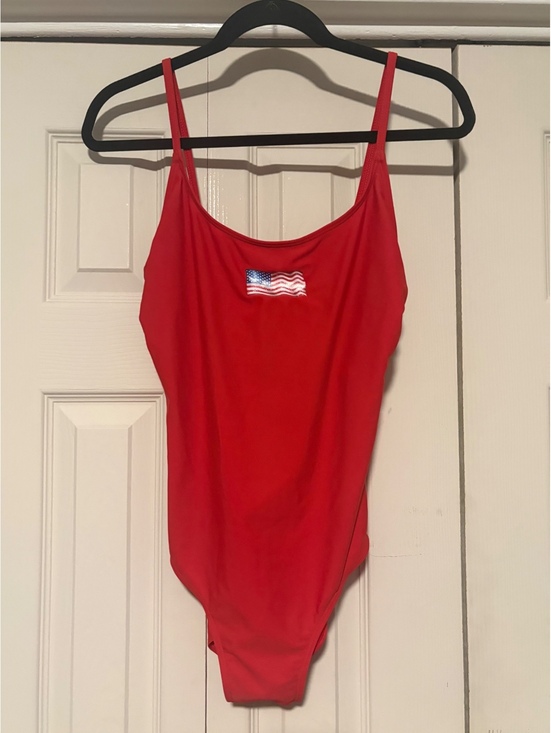 Spiegel Other - Vintage Spiegel Red American Flag One Piece Swimsuit Patriotic USA Size 12